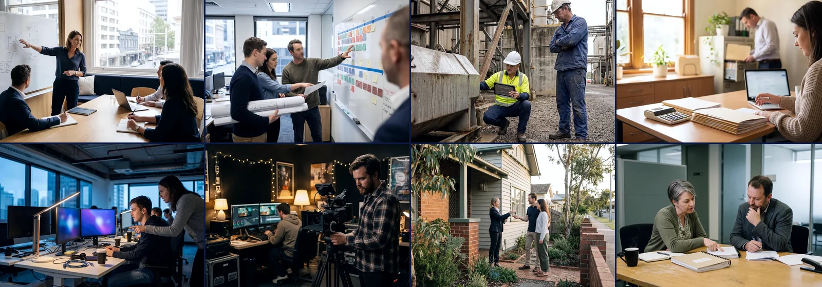 Adult learners and workplaces across the study areas on our scope: business and leadership, project management, work health and safety, accounting, information technology, screen and media, property, and procurement